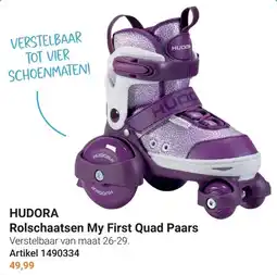 Lobbes Hudora Rolschaatsen My First Quad Paars aanbieding