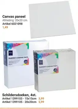 Lobbes Artist painter's canvas pack aanbieding