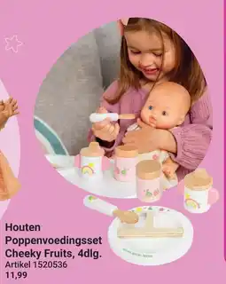 Lobbes Houten Poppenvoedingsset Cheeky Fruits, 4dlg. aanbieding