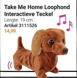 Lobbes Take Me Home Loophond Interactieve Teckel aanbieding