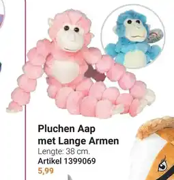 Lobbes Pluchen Aap met Lange Armen aanbieding