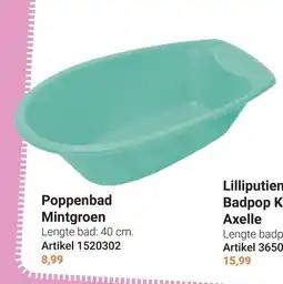 Lobbes Poppenbad Mintgroen aanbieding