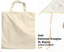 Lobbes Goki Katoenen Draagtas XL Blanco aanbieding