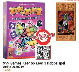 Lobbes 999 Games Keer op Keer 3 Dobbelspel aanbieding