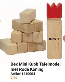 Lobbes Bex Mini Kubb Tafelmodel met Rode Koning aanbieding