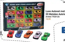Lobbes Posex Luxe Autoset met 20 Metalen Auto's aanbieding