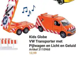 Lobbes Kids Globe VW Transporter met Pijlwagen en Licht en Geluid aanbieding