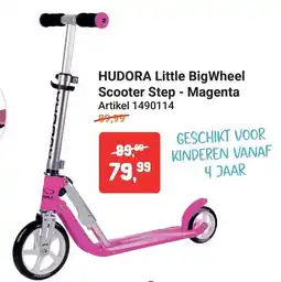 Lobbes HUDORA Little BigWheel Scooter Step - Magenta aanbieding