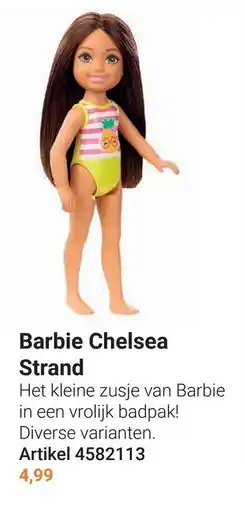 Lobbes Barbie Chelsea Strand aanbieding