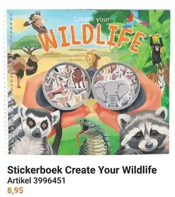 Lobbes Stickerboek create your wildlife aanbieding