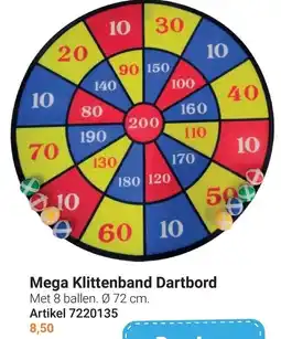 Lobbes Mega klittenband dartbord aanbieding