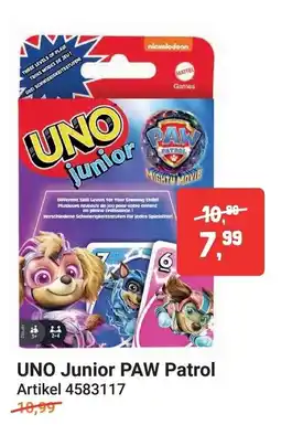 Lobbes UNO junior PAW Patrol aanbieding