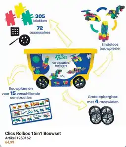 Lobbes Clics Rolbox 15in1 Bouwset aanbieding