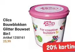 Lobbes Clics Bouwblokken Glitter Bouwset 8in1 aanbieding