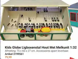 Lobbes Kids Globe Ligboxenstal Hout Met Melkunit 1:32 aanbieding