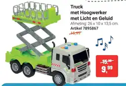 Lobbes Truck met Hoogwerker met Licht en Geluid aanbieding