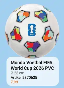 Lobbes Mondo Voetbal FIFA World Cup 2026 PVC aanbieding
