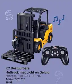Lobbes Pistar RC Bestuurbare Heftruck met Licht en Geluid aanbieding