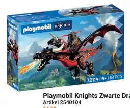 Lobbes Playmobil Knights Zwarte Draak aanbieding