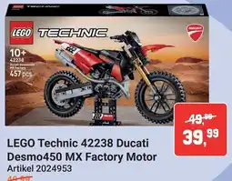 Lobbes LEGO Technic 42238 Ducati Desmo450 MX Factory Motor aanbieding