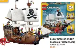 Lobbes LEGO Creator 31387 Klassiek Piratenschip aanbieding