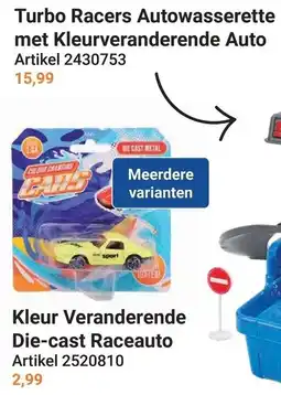 Lobbes Kleur Veranderende Die-cast Raceauto aanbieding