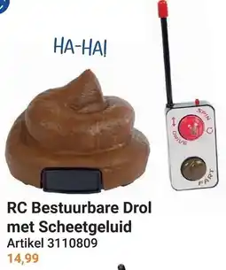 Lobbes RC Bestuurbare Drol met Scheetgeluid aanbieding