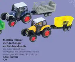 Lobbes Metalen Trekker met Aanhanger en Pull-backfunctie aanbieding