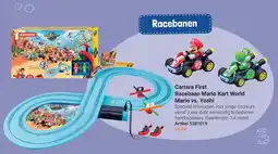 Lobbes Carrera First Racebaan Mario Kart World Mario vs. Yoshi aanbieding