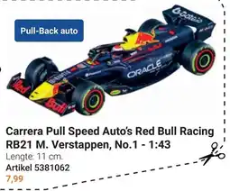 Lobbes Carrera Pull Speed Auto's Red Bull Racing RB21 M. Verstappen, No.1 aanbieding