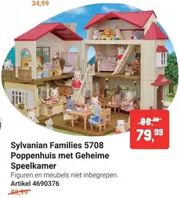 Lobbes Sylvanian Families 5708 Poppenhuis met Geheime Speelkamer aanbieding