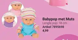 Lobbes Babypop met Muts aanbieding