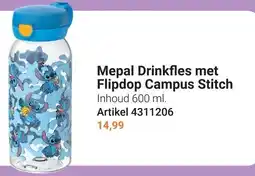 Lobbes Mepal Drinkfles met Flipdop Campus Stitch aanbieding