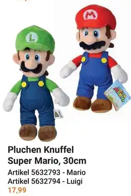 Lobbes Pluchen Knuffel Super Mario aanbieding