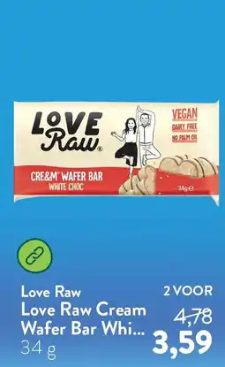 Holland & Barrett Love Raw Cream Wafer Bar Whi... aanbieding