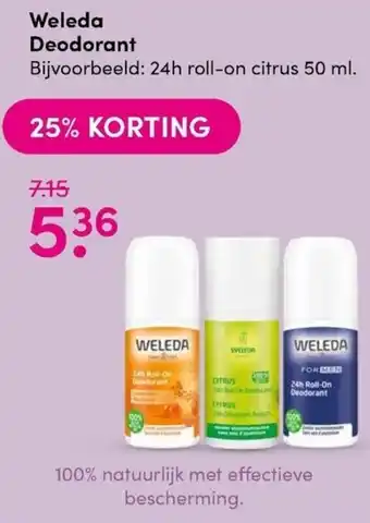 DA Weleda  Deodorant 50ml aanbieding