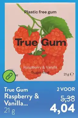 Holland & Barrett True Gum Raspberry & Vanilla aanbieding