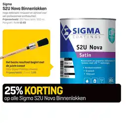 Hubo Sigma S2U Nova Binnenlakken aanbieding