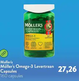 Holland & Barrett Moller's Omega-3 Levertraan Capsules aanbieding