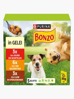 Flink Bonzo Pouch in gelei rund/kip/lam aanbieding