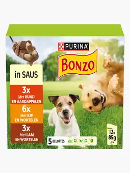 Flink Bonzo Pouch in saus rund/kip/lam aanbieding