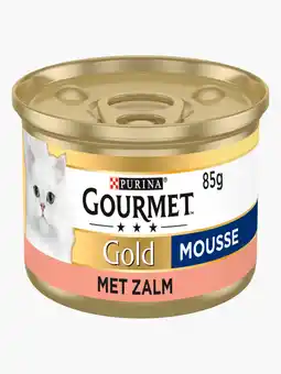 Flink Gourmet Gold Mousse Kattenvoer nat met Zalm aanbieding