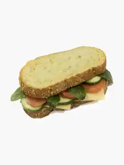 Flink Sandwich gezond met kaas, tomaat en komkommer aanbieding