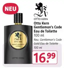 Rossmann DE otto kern gentleman's code eau de toilette aanbieding