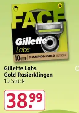Rossmann DE Gillette Labs Gold Rasierklingen aanbieding
