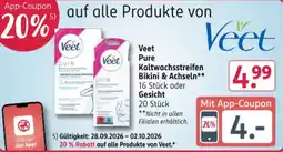Rossmann DE Veet Pure Kaltwachsstreifen Bikini & Achseln aanbieding