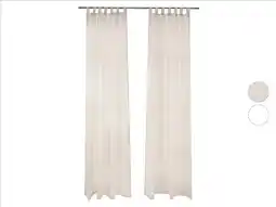 Lidl LIVARNO Gordijnen, 2-delig, 135 x 254 cm, semi-transparant aanbieding