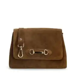 Wehkamp Manfield suède crossbody tas bruin aanbieding
