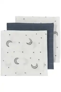 Wehkamp Meyco hydrofiele doek Moon 70x70cm - indigo (set van 3) aanbieding