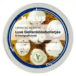 PLUS PLUS Luxe Geitenkaas in mangochutney aanbieding